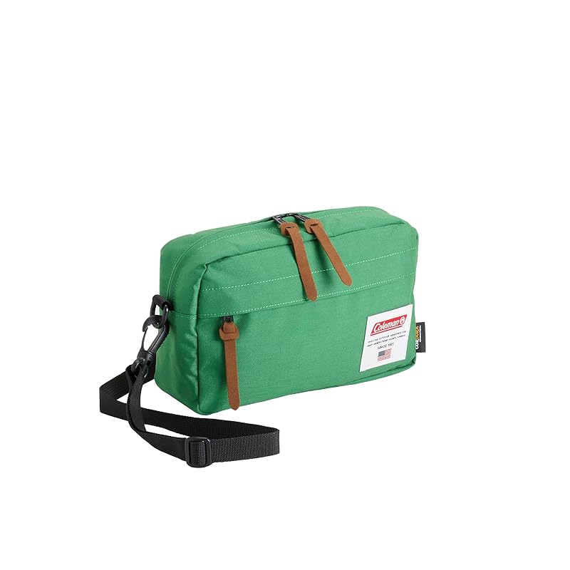 即納：[コールマン] アメリカンクラシックポーチ グリーン ポーチ メンズ レディース アウトドア 旅行 軽量 コンパクト