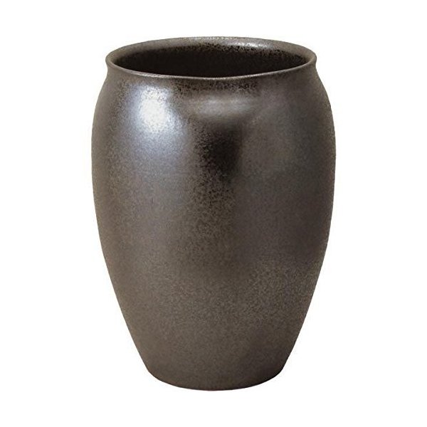 ラスターブラックC 19号 （信楽焼花瓶花入れ花器壺壷水盤一輪挿しフラワーベースＨ）