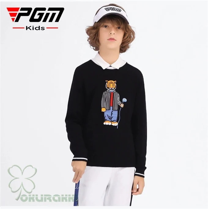 ゴルフ GOLF ウールセーター 秋 冬 KIDS キッズ コート ゴルフウェア ニットセーター 防寒 暖かい プレゼント ギフト2410gfmy14