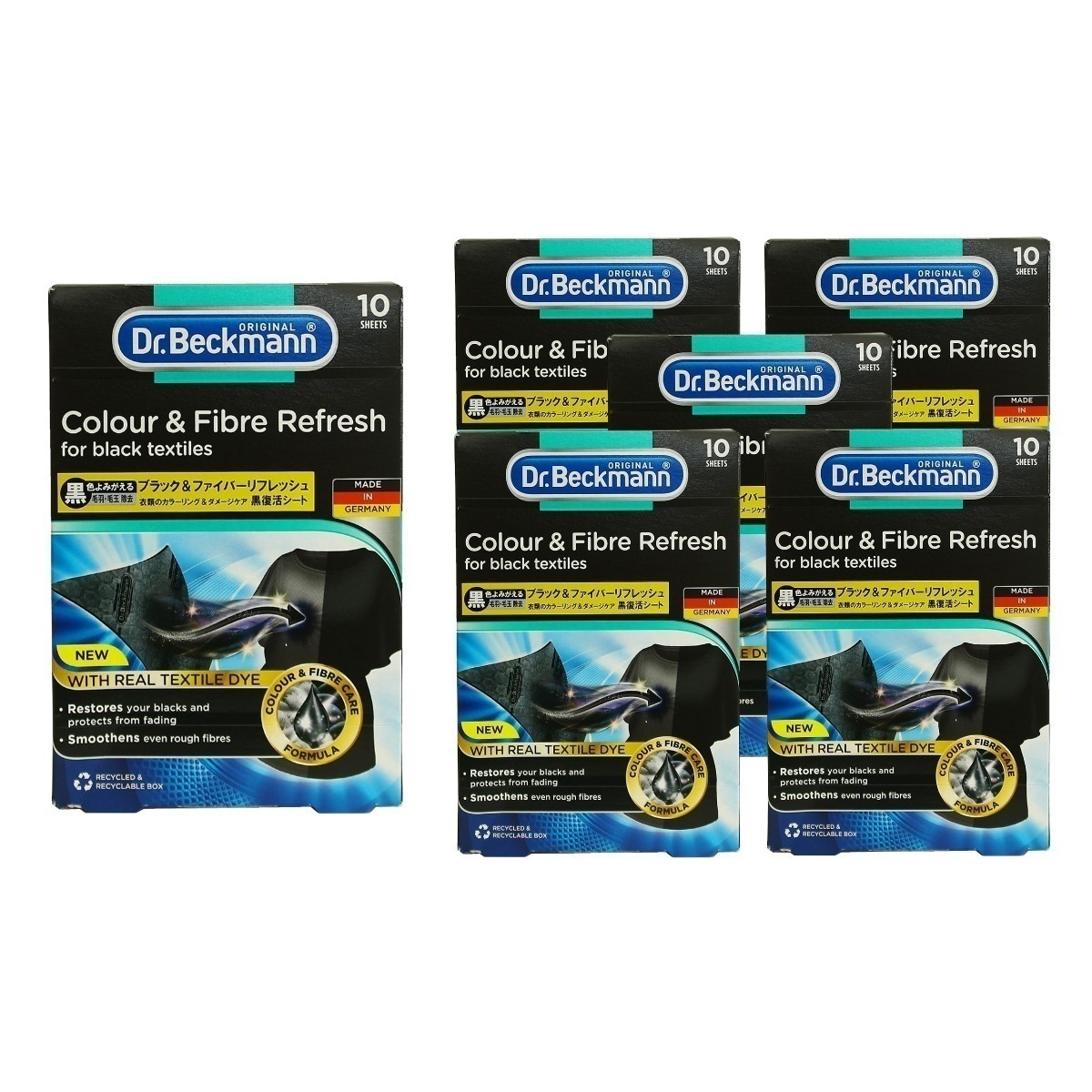 メガ割 黒復活シート 10枚 6箱 色落ち 色褪せ 洗濯シート ブラック&ファイバーリフレッシュ ブラック