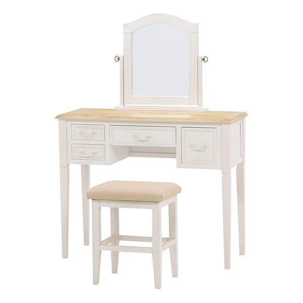 ドレッサーセットドレッサー:幅92×奥行35スツール:幅37×奥行30ホワイトウォッシュ