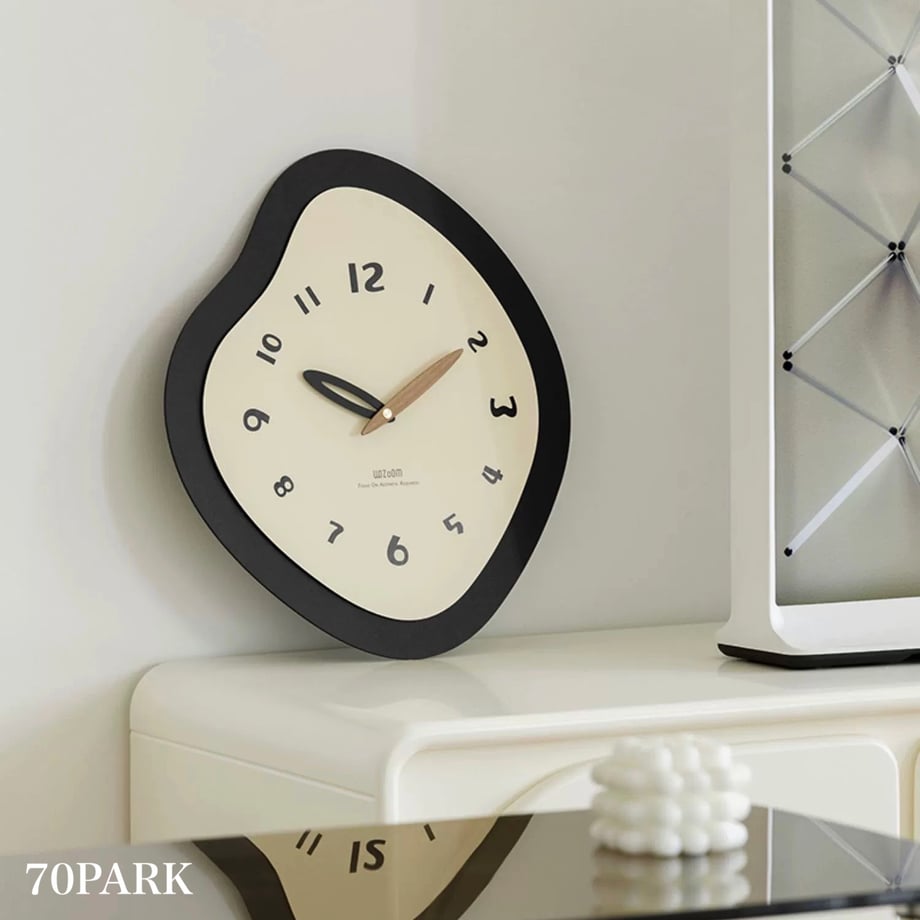 モノトーン モダン アート クロック 壁掛け時計 おしゃれ 韓国インテリア 韓国雑貨 韓国っぽ インテリア雑貨 韓国