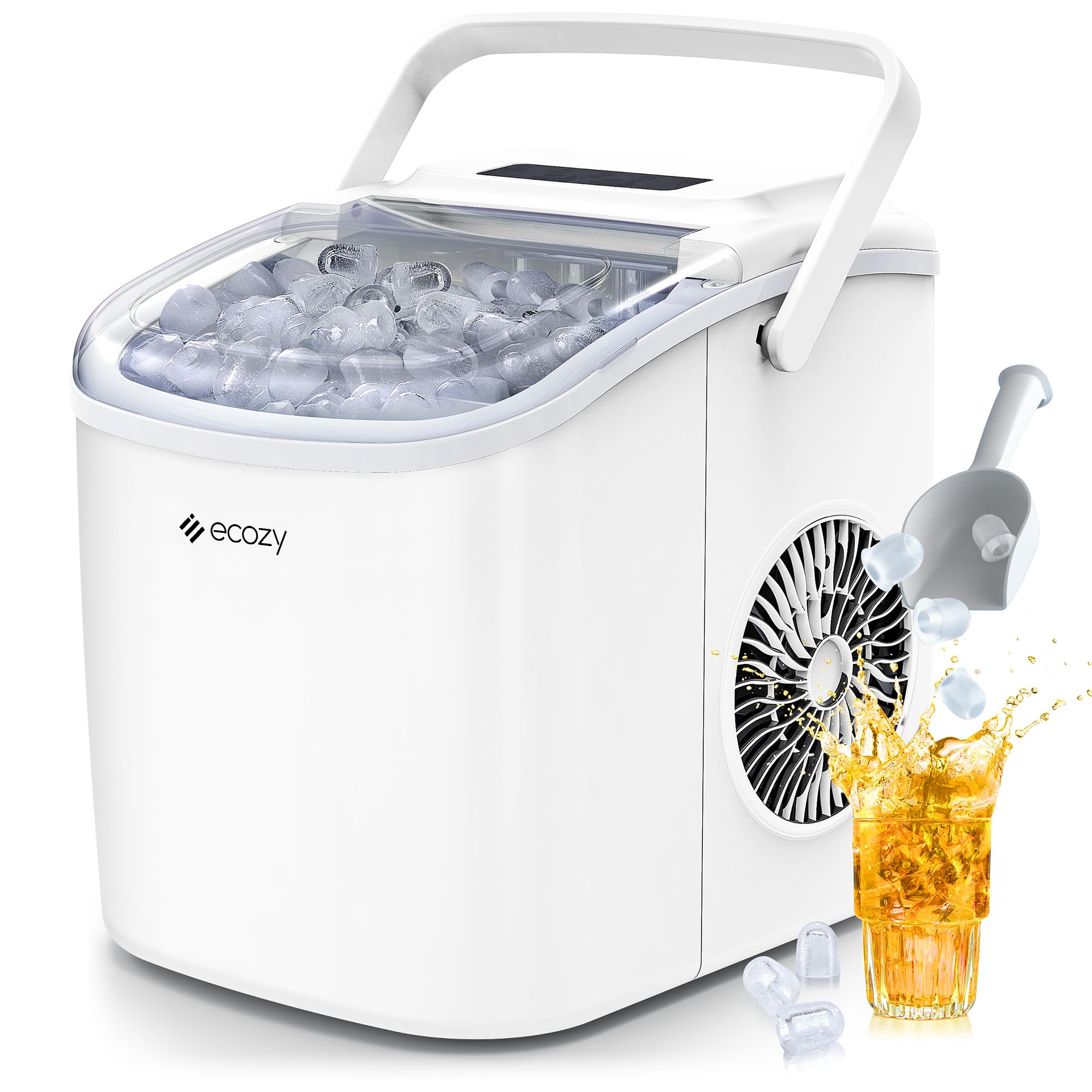製氷機 家庭用 高速製氷機 最速6分 自動洗浄機能付き 2サイズの氷 コンパクト 軽量 静音 透明窓 日本語パネル 氷つくり機 自動製氷 宅飲み 晩酌 卓上 家庭用 キャンプ ポータブル 保存用氷袋付 11,240円