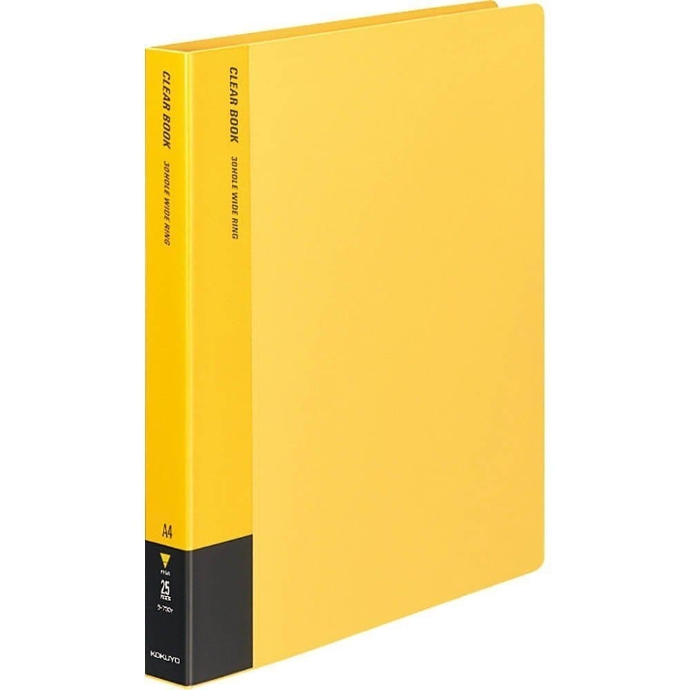（まとめ買い）クリヤーブック 替紙式 A4縦 30穴 20枚ポケット 黄 ラ-730Y [x3]