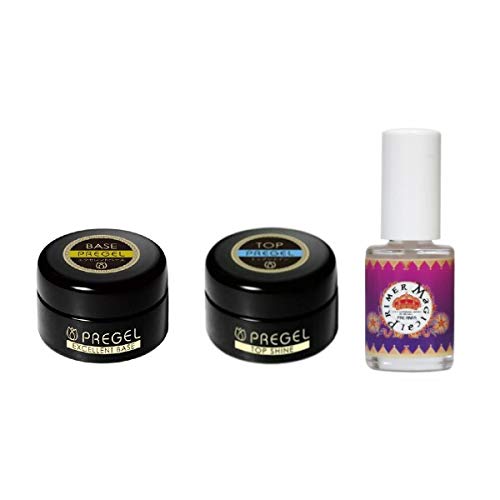 プリジェル(PREGEL) ジェルネイルスタートセット マジカルプライマー+エクセレントベース+トップ (トップシャイン(4g)セット)