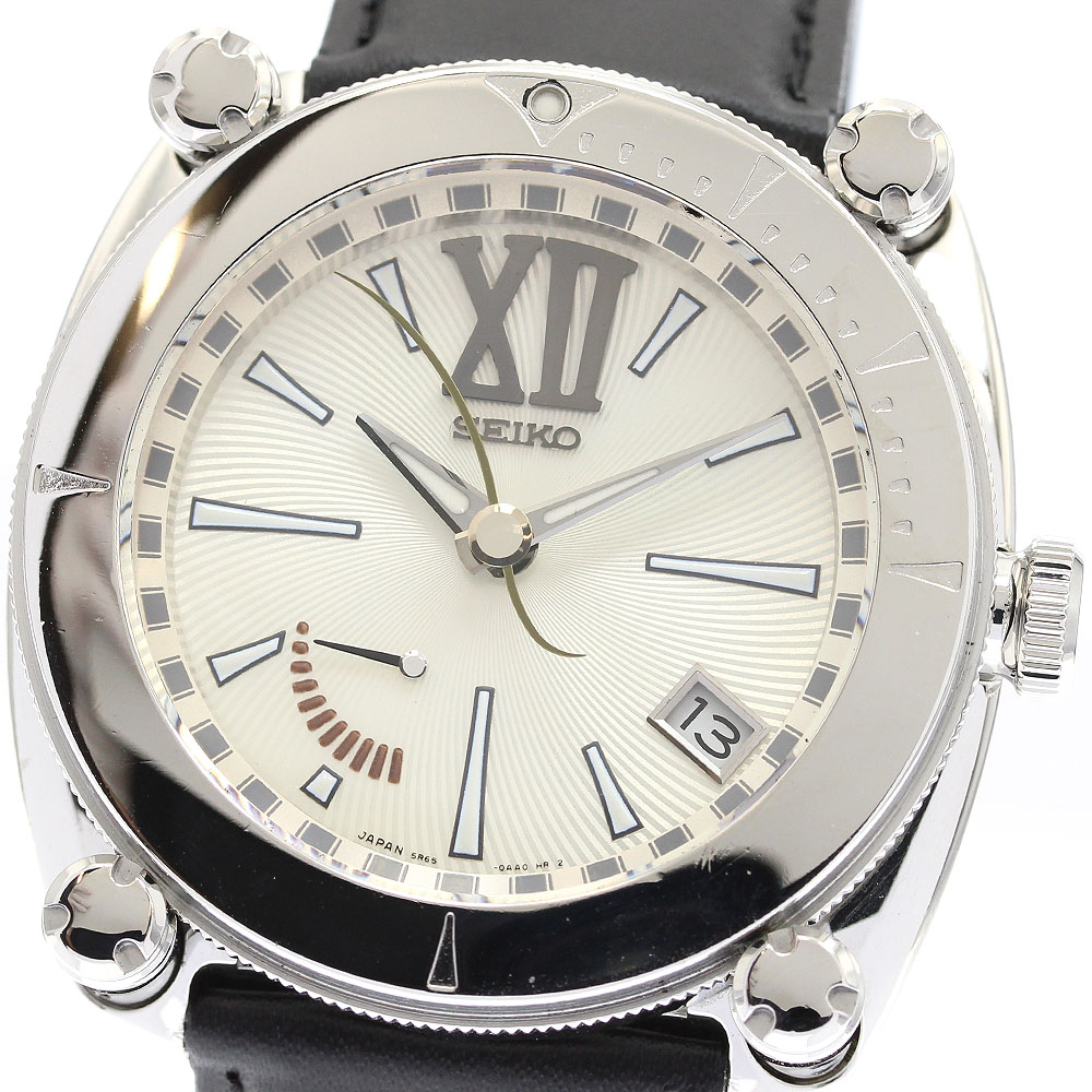 セイコー SEIKO SBLA009/5R65-0AA0 ガランテ パワーリザーブ スプリングドライブ メンズ 保証書付き_900451【中古】