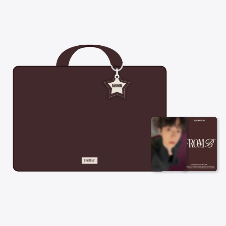BAEKHYUN TRAVEL POUCH + KEYRING - PHOTOBOOK WITH BAEKHYUN [FROM B] PHOTOBOOK MD