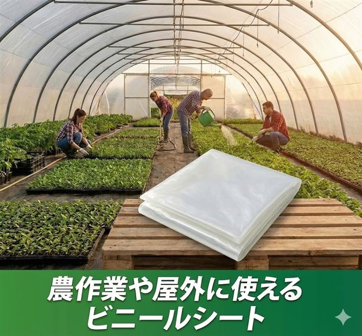 ビニールシート ビニールハウス 温室 農作業や屋外に使える 耐候性 透明 厚手 防水シート 養生 農業用 SN-409-HC (5mx5m)