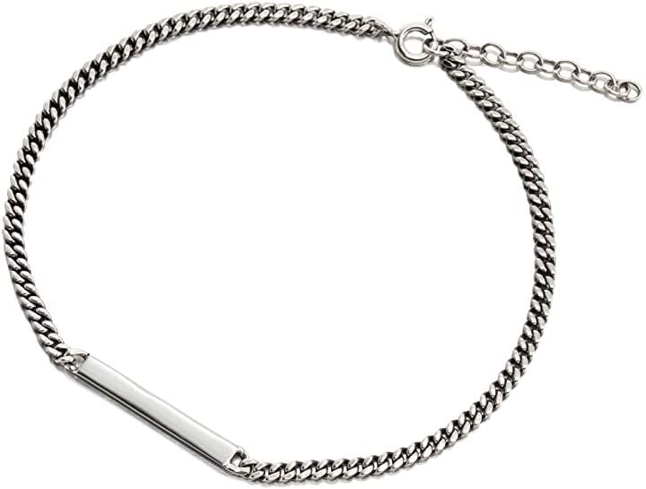 メンズ アンクレット スターリング シルバー 925 チェーン スティック ミサンガ 男女兼用( シルバー) 6,789円