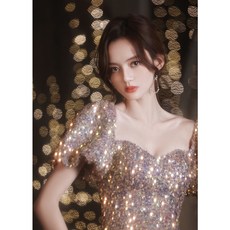 パーティードレス ワンピース 花嫁ロングドレス ウェディングドレス 簡約 花嫁二次会 演奏会 パーティドレス セクシー 演奏会 挙式-62608-984