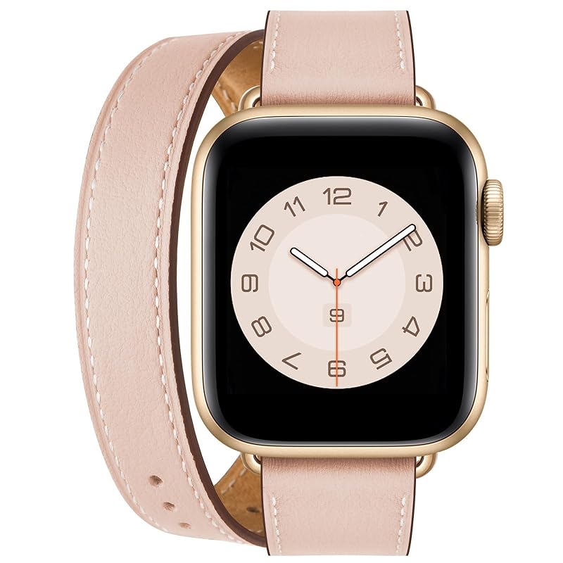 コンパチブル アップルウォッチ バンド コンパチブル apple watch バンド レディース レザー 本革 2重巻き 細い iWatch Series 9/8/7/6/5/4/3/2/1/SE/S