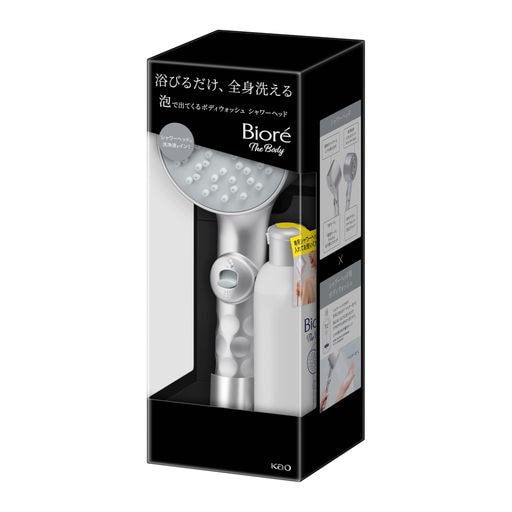 ビオレ ザボディ 泡で出てくるボディウォッシュ シャワーヘッド 本体 + 洗浄液 300ml 浴びるだけ 全身洗える まさつゼロ
