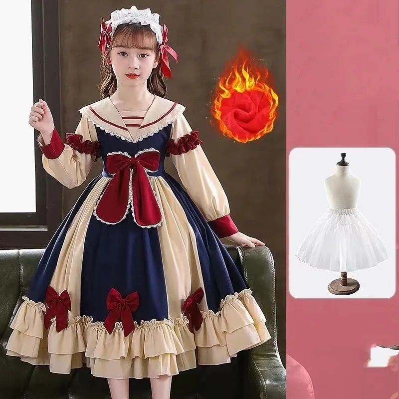 を1枚プレゼント子供服 女の子ベビー服 女の子韓国子供服子供服元旦クリスマスハロウイン二次元ロリータ女の子用ロリータワンピース 子供用 クリスマス お正月用 ワンピース