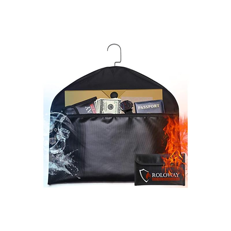 ROLOWAY ハンガー 転用防止金庫 小さな耐火袋付き - 隠れ金庫コンパートメント 家庭&旅行に - お金隠し金庫 - 防水ポケットで衣類の下に安全 6,394円