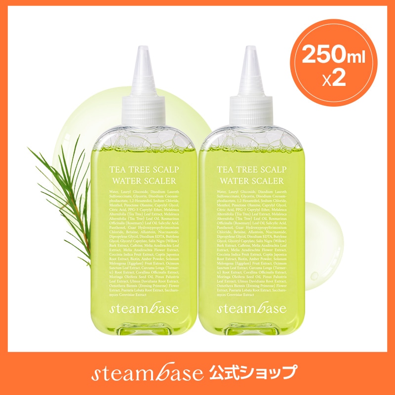 【公式】STEAMBASE【1+1】ティーツリースカルプウォータースケーラー 250ml 2EA スカルプシャンプー/ヘアケア/頭皮 匂い/頭皮かゆみ/頭皮にきび/頭皮皮脂