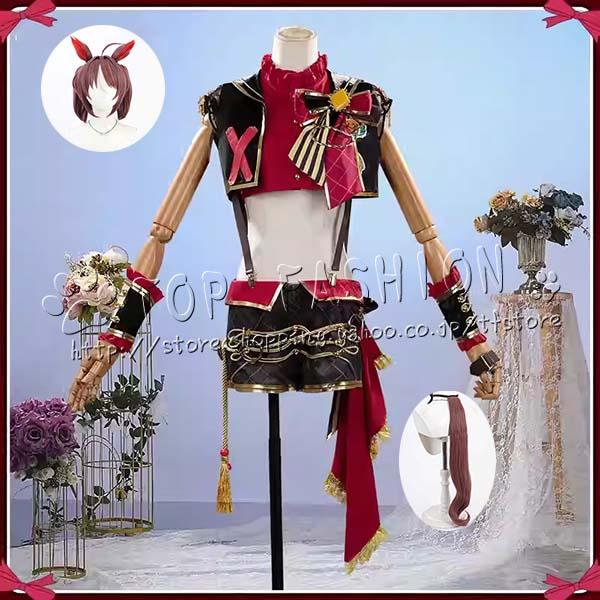 【工場直売 品質保証】ウマ娘 プリティーダービー 風 グランアレグリア 勝負服 コスプレ衣装 ウィッグ 尻尾 cosplay コスチューム ハロウィン クリスマス