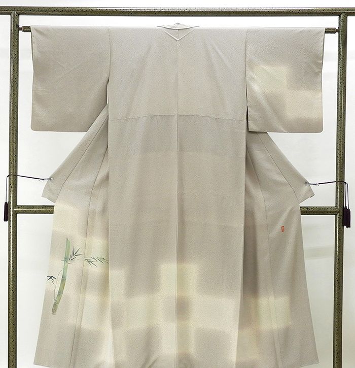 訪問着 正絹 竹笹模様 訪問着 リサイクル 着物