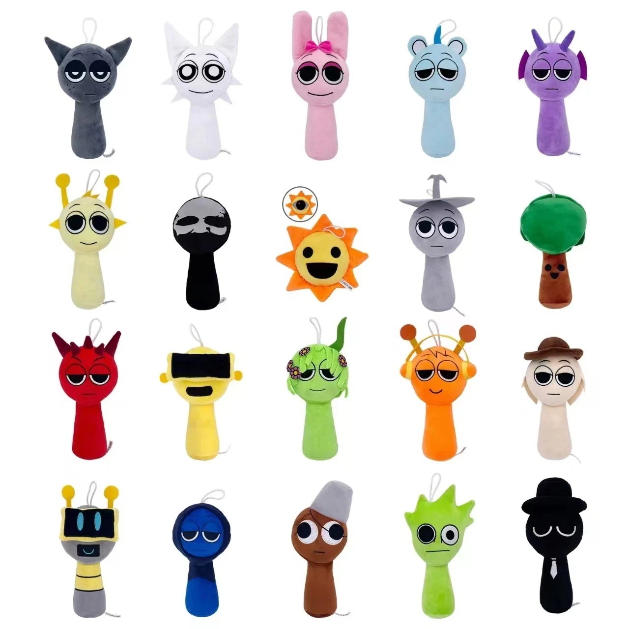 スプランキー ぬいぐるみ 全セット20体 人形 ドール グッズ おもちゃ キャラクター 歌うモンスター Sprunki　ホラゲ 20cm