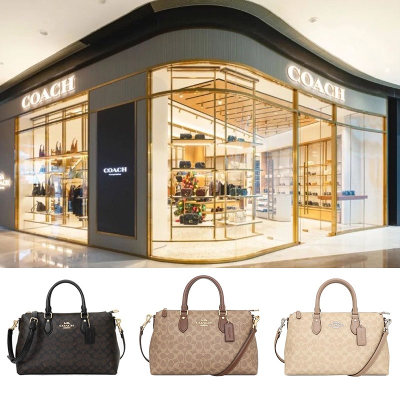 GEORGIA SATCHEL BAG IN SIGNATURE CANVAS CW422