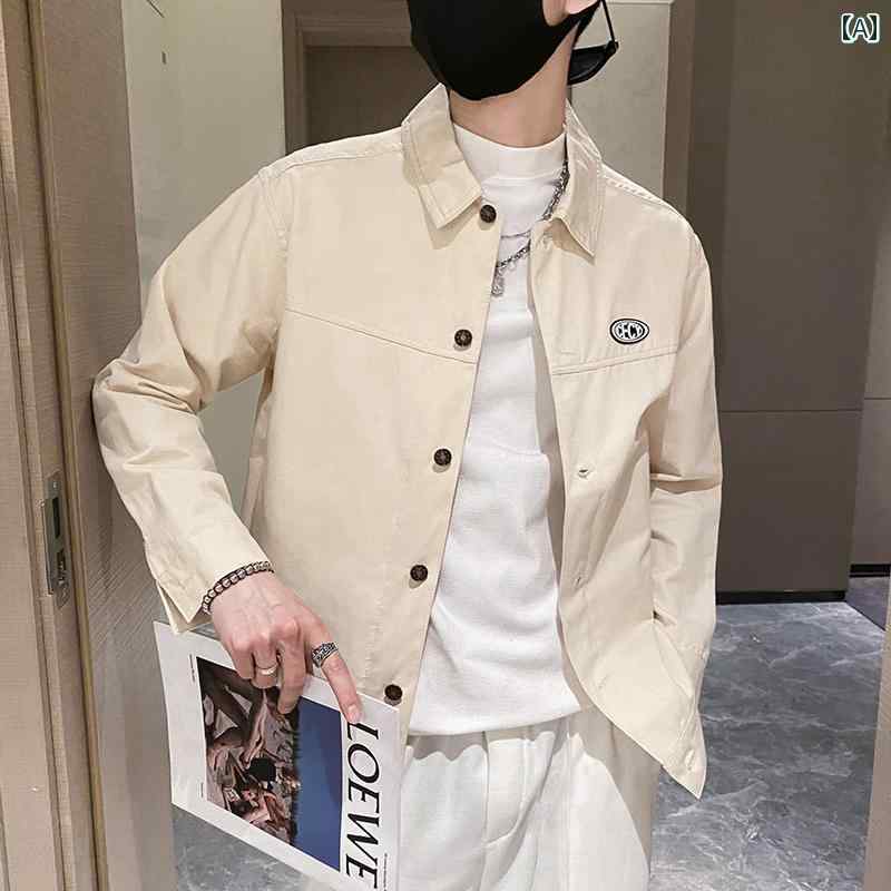アウター メンズ カジュアル おしゃれ シンプル 快適 ジャケット トレンド カジュアル トップス 春秋 トレンド ワークジャケット