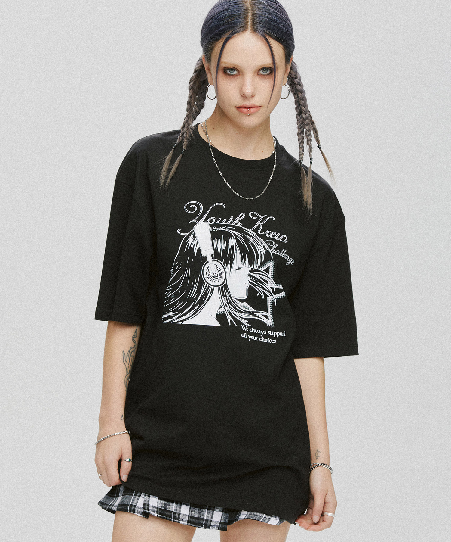 YK ANIKA BOXY T-BLACK