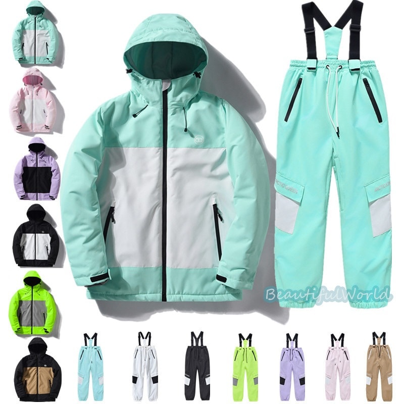 スノーボードウェア キッズ スキーウェア 上下セット 子供 ジュニア スノボウェア ジャケット パンツ 男の子 女の子 スノーウェア 撥水 防風 保温 雪遊び
