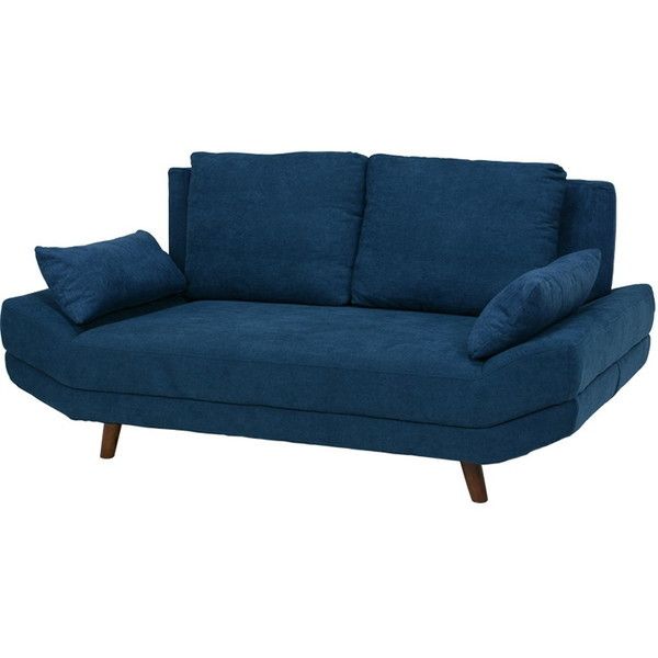 ブライト2P-NV ネイビー アームレス ソファー 2人掛け 組立式 メーカー直送 41,162円