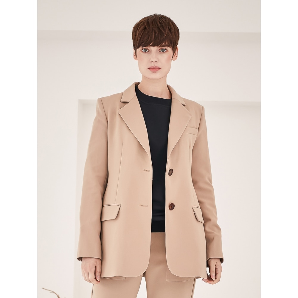 ACUDテーラードシングルジャケット（ベージュ）