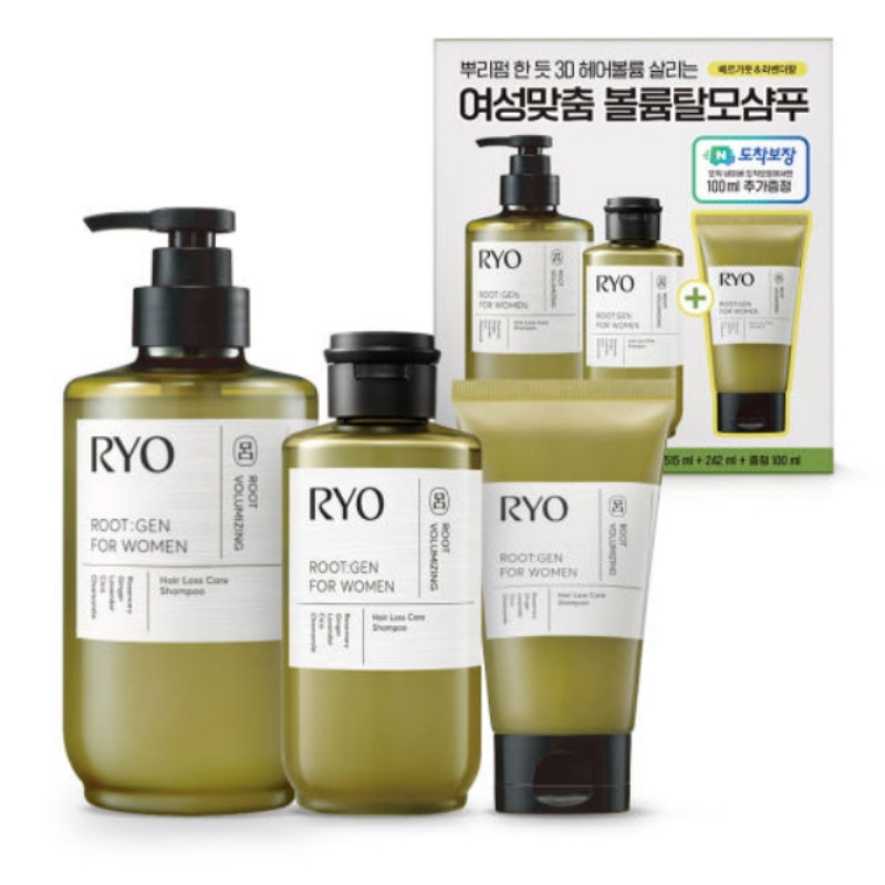 [総857ml]女性が望んだすべてを盛り込んだルートゼン脱毛シャンプー 515ml+242ml+100ml