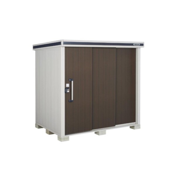 ヨドコウ LMD-2211DW ダークウッド エルモ 中・大型物置 (2連片引き戸 2213×1162×2121 一般型) 法人向け・配送のみ販売 メーカー直送