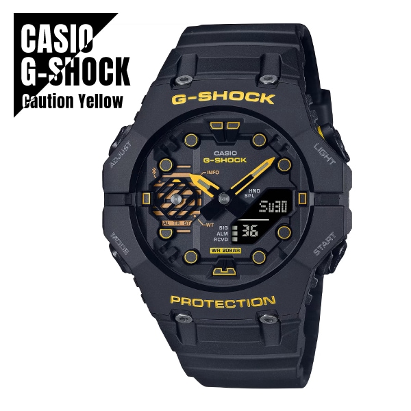 【即納】 CASIO カシオ 腕時計 G-SHOCK Gショック Caution Yellowシリーズ コーションイエロー モバイルリンク GA-B001CY-1A 腕時計 メンズ 12,395円