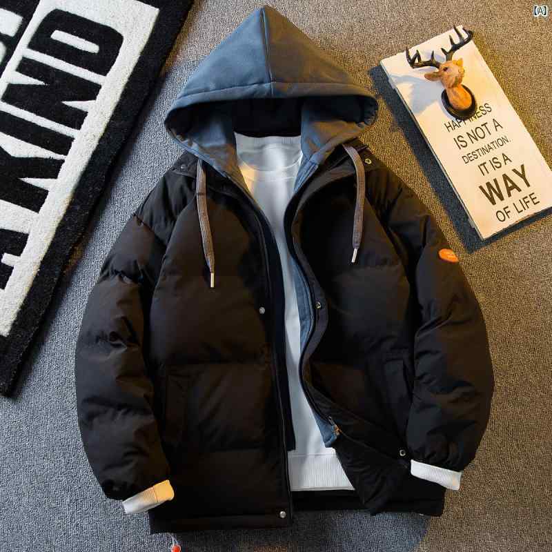 メンズ ファッショオン オシャレ カジュアル 男性 冬 メンズ用 フェイク 2点 コットンコート 冬用 厚手 暖かい ジャケット メンズ コットン パッド入り ブレッド コート