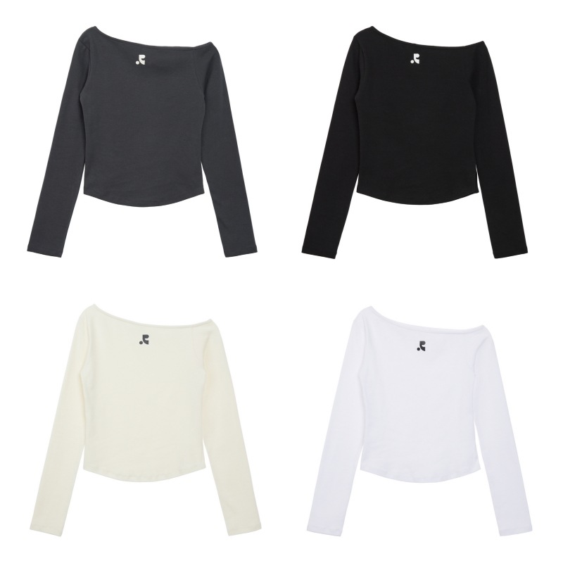 【REST&RECREATION】 ONE SHOULDER LONG SLEEVE TOP : 4COLORSTシャツ・カットソー