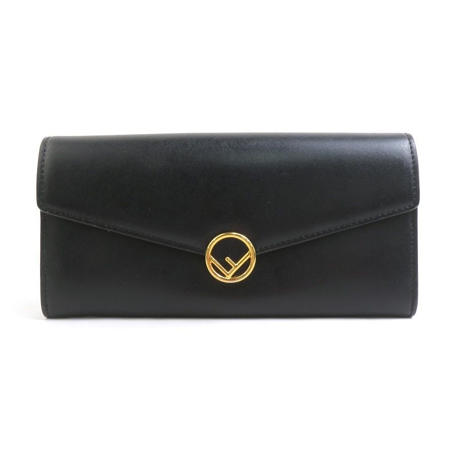 フェンディ FENDI 長財布 エフイズ レザー ブラック レディース 8M0251-A0KK r10771a