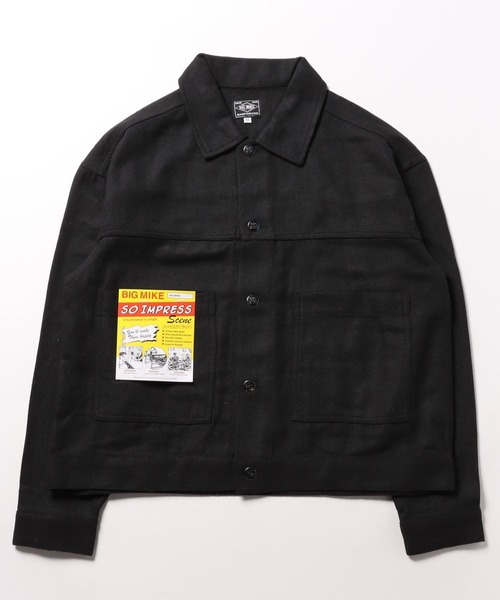カバーオール BIG MIKE ビッグマイク 23秋冬新作 セットアップ対応 wool herringbone jacket ウール ヘリンボーン ジ