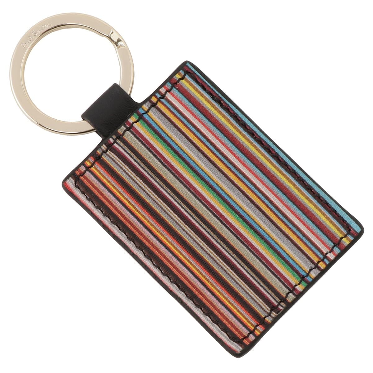 ポールスミス キーホルダー PAUL SMITH メンズ キーリング マルチストライプ/ブラック M1A-4780-BMULTI-79