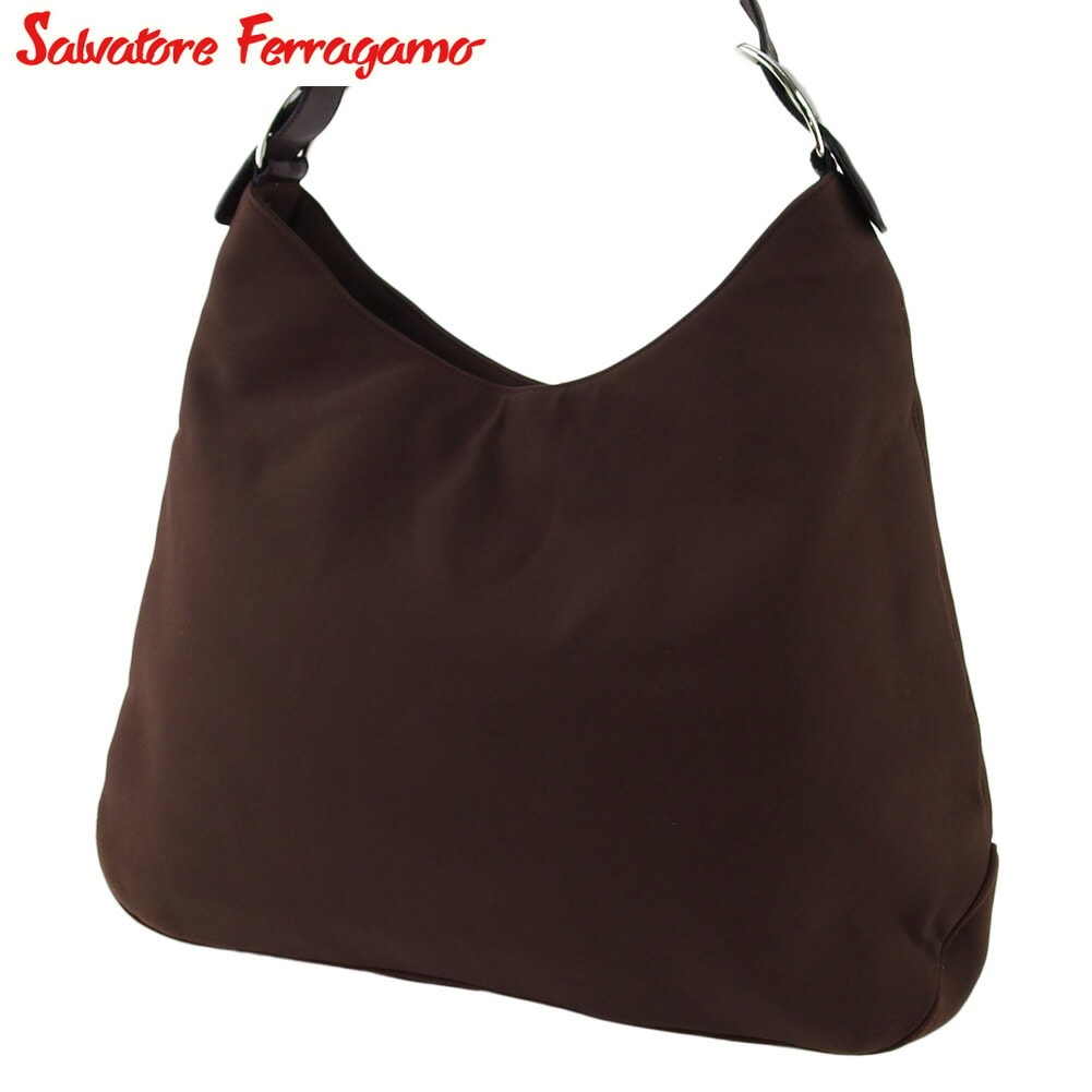 ショルダーバッグ ワンショルダー バッグ ヴァラ レディース メンズ ブラウン シルバー 中古