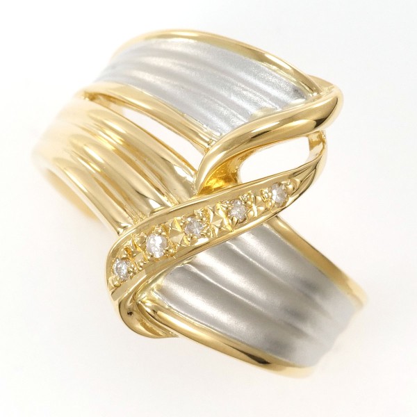 PT900 プラチナ リング 10.5号 ダイヤ 0.03 カード鑑別書 ジュエリー 中古