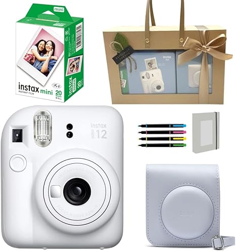インスタントカメラ チェキ instax mini 12 ラッピングBOX フィルム20枚＆純正