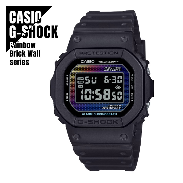 【即納】 CASIO カシオ G-SHOCK Gショック Rainbow Brick Wall series DW-5600RW-1 レインボーブリックウォール 腕時計 メンズ レディース