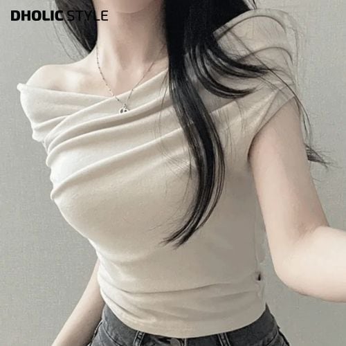 クロスギャザーオフショルTシャツ・p673304