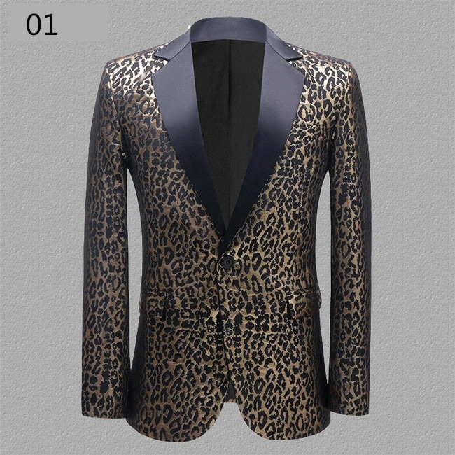 2色入荷　レオパード柄　メンズ　スーツ　ジャケット　タキシード　メンズ タキシード　演出服 華麗な王族服 王子様 復古風 コスプレ衣装　宮廷服　貴族服　コスチューム　舞台　撮影　司会 アウター メン