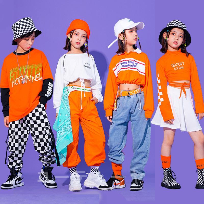 ２点で11o円OFF！【本日限定】キッズダンス衣装 ヒップホップ HIPHOP セットアップ ダンストップス ダンスパンツ 子供 男子 女子 ガールズ チア ジャズダンス ステージ衣装 練習着 4,874円
