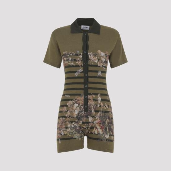 JEAN PAUL GAULTIER Women Polo Shirts 2601WJS008K022 4190 KHAKI MULTICOLOR
