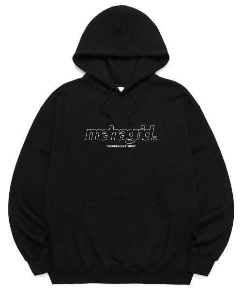 [スキジュ着用] 3番目のタイポフードTシャツ THIRD LOGO HOODIE MG2BSMM430ABK