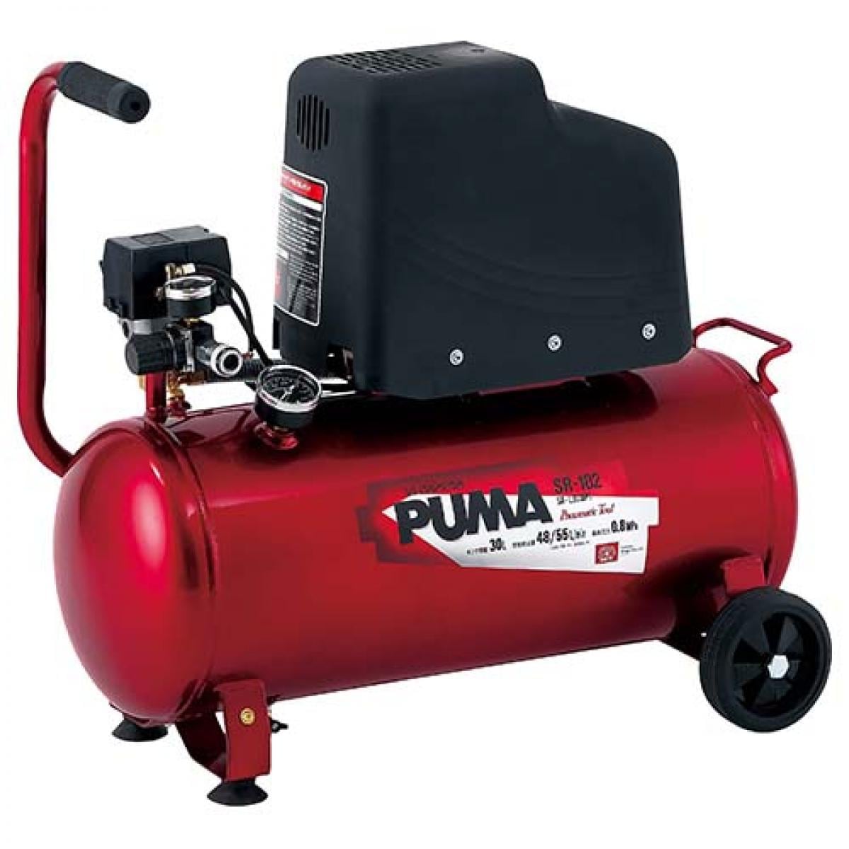 SK11 PUMA オイルレス エアーコンプレッサー SR-102 タンク容量 30L SR-L30MPT-01 オイルレス 吐出量55Lクラス バブル式ドレンコックcm