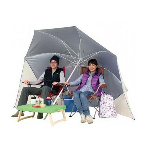 UVカットウィングパラソル240cmブルー アウトドアグッズ (M1601)