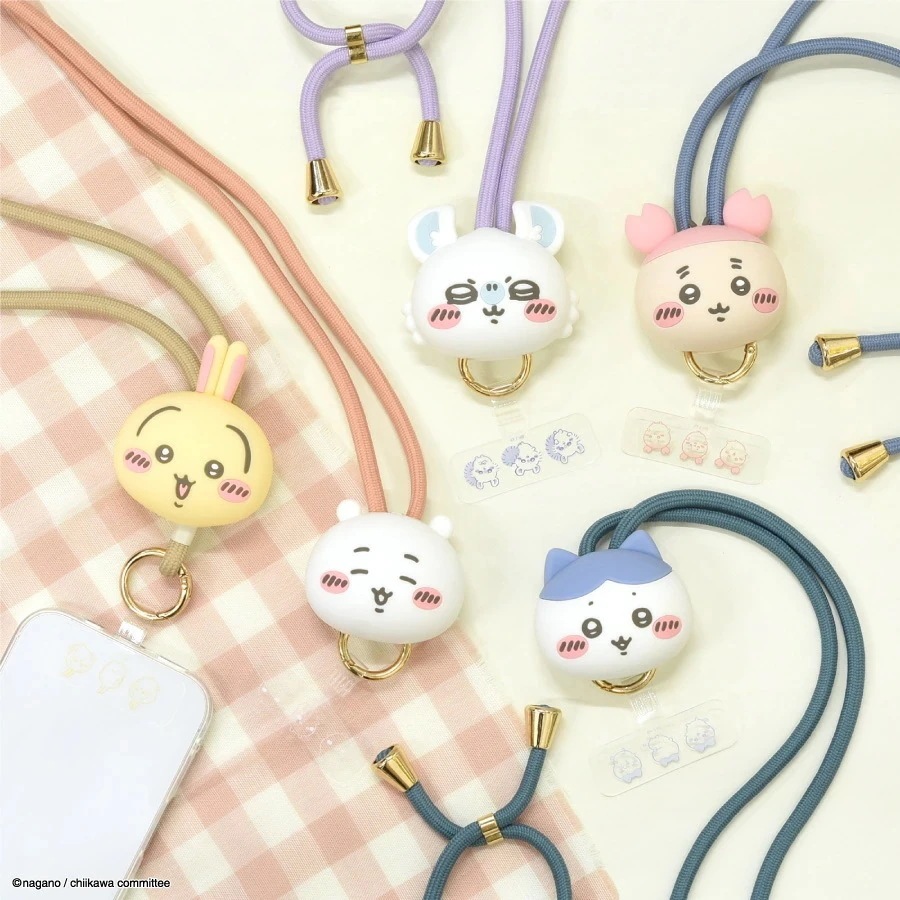 母の日早割ちいかわ マルチリングプラス マスコットストラップ ハチワレ うさぎ モモンガ 古本屋 カニちゃん ショルダーストラップ スマホアクセサリ