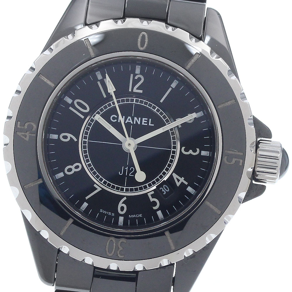 ベルト訳あり シャネル CHANEL H0682 J12 黒セラミック 33MM クォーツ レディース _951616【中古】