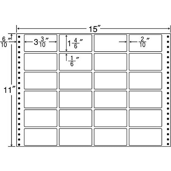 連続ラベルナナフォーム 15×11インチ 24面 500折 NANA MT15T